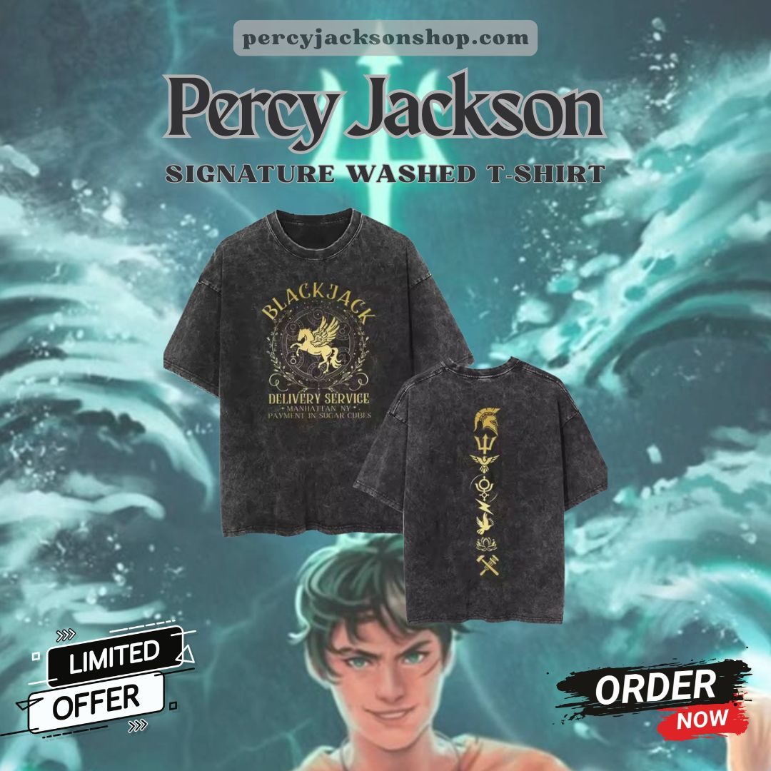 Blackjack PTTT2906 Washed  Percy Jackson T-Shirts